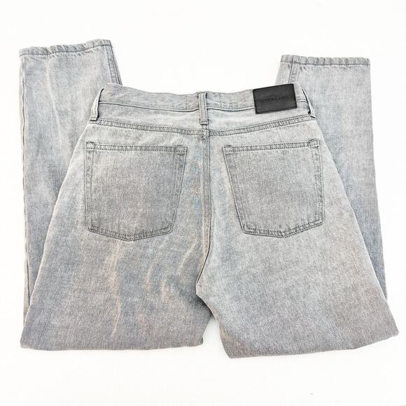 Everlane The 90's Cheeky Jean Organic Cotton Button Fly Gray Denim Size 27 Crop - Picture 5 of 9